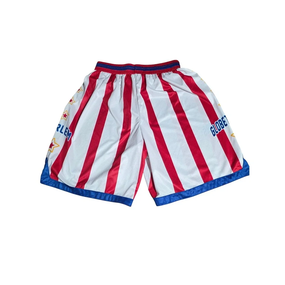 Champion Harlem Globetrotters Basketball Shorts Mens Medium Red White Striped